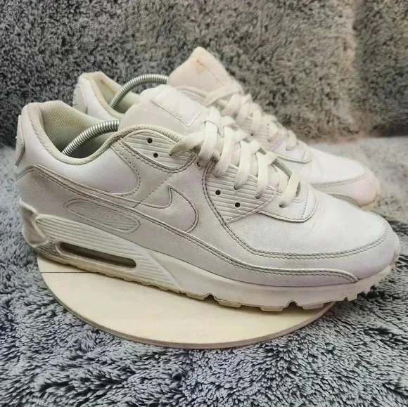 Nike Other - Nike Air Max 90 Essential Triple White Athletic Shoes Men’s Size 13